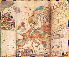 folding screen map, Kobe City Museum Japan