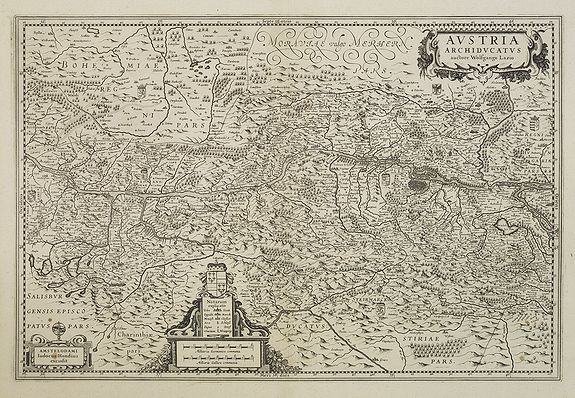 Old map by HONDIUS, J. - Austria Archiducatus auctore Wolfgango Lazio ...