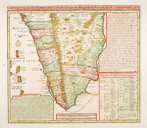 CHATELAIN,H. - Carte nouvelle des Terres de Cucan..