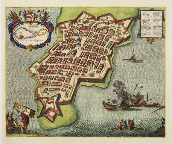 VAN DER AA, P. -  Valetta Civitas Nova Maltae olim Millitae.