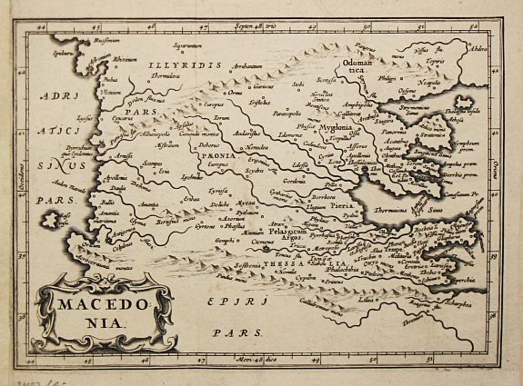 map of macedonia. Old map by Cluverius,