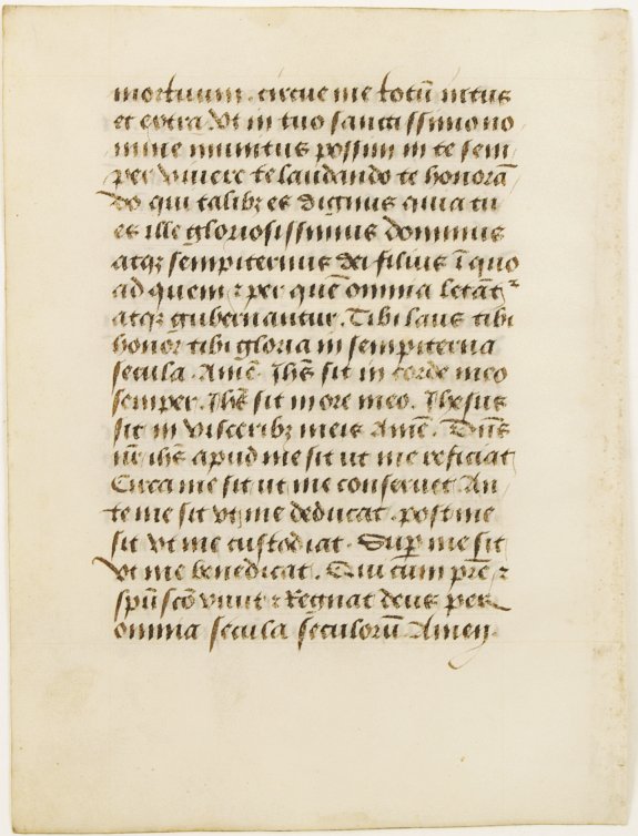 ANONYMOUS,  Manuscript leaf on vellum from a book of hours., antique map, old maps