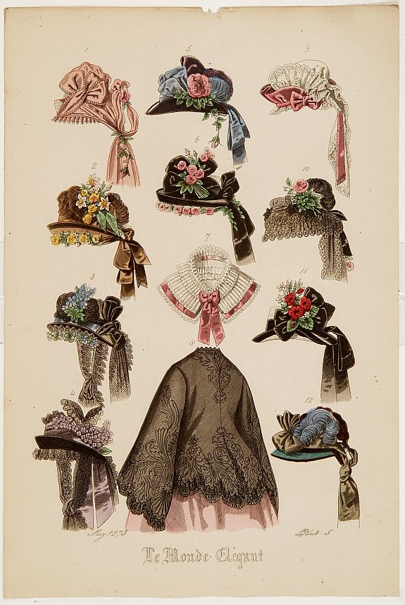 MODES DE PARIS, Paris fashion plate., antique map, old maps