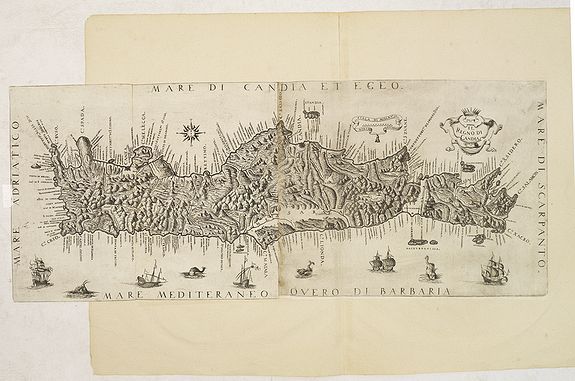 Old map by BOSCHINI - Il Regno Di Candia.