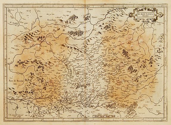 Old map by MERCATOR -Burgundia Ducatus.