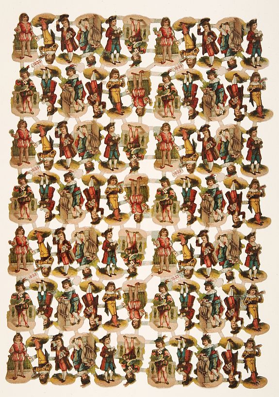 ANONYMOUS, Full set with cut out figures., antique map, old maps