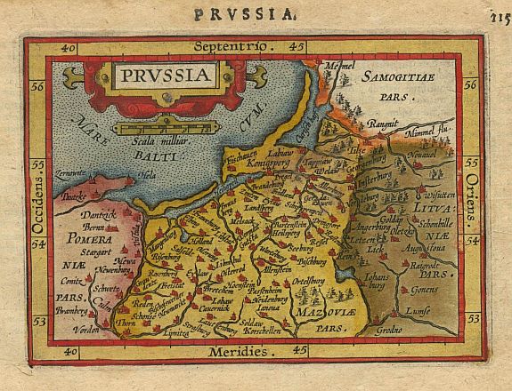 ORTELIUS,A./COIGNET.M., Prussia, antique map, old maps