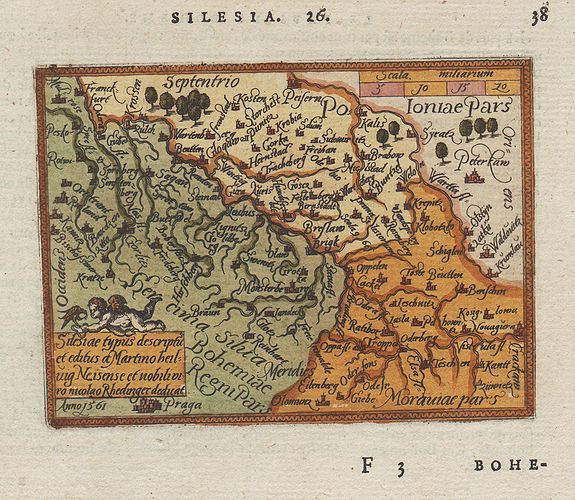 ORTELIUS, A., Silesiae typus descriptu …, antique map, old maps