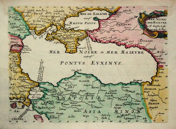 Sanson, N., Mer Noire ou Mer Maievre., antique map, old maps
