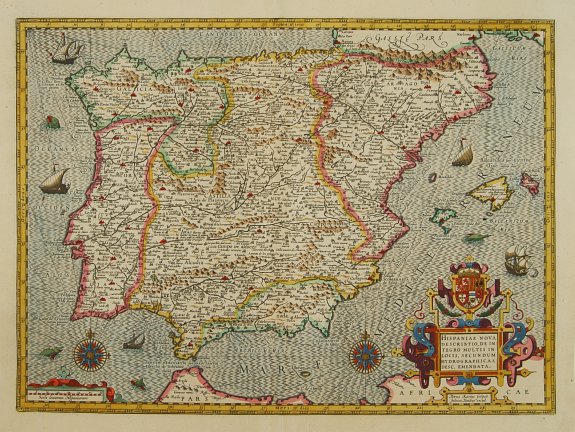 MERCATOR,G./ HONDIUS,J., Hispaniae nova describtio.., antique map, old maps