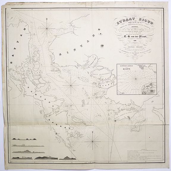 Old map by HULST VAN KEULEN - Straat Riouw onder opzicht van de commissie tot verbetering der Indische Zeekaarten..
