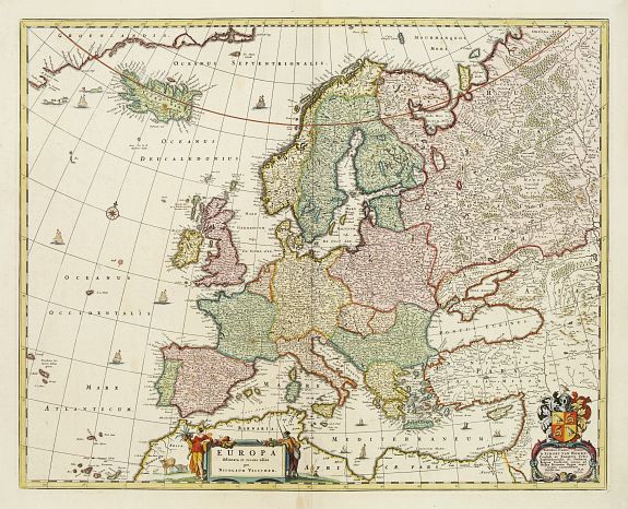 VISSCHER, N., Europa Delineata et Recens Edita., antique map, old maps