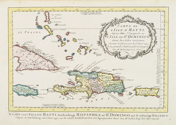 HARREVELT, E. van / CHANGUION, D.J., Carte de L'Isle d'Hayti, Aujour d'hui.. St.Domingue.., antique map, old maps