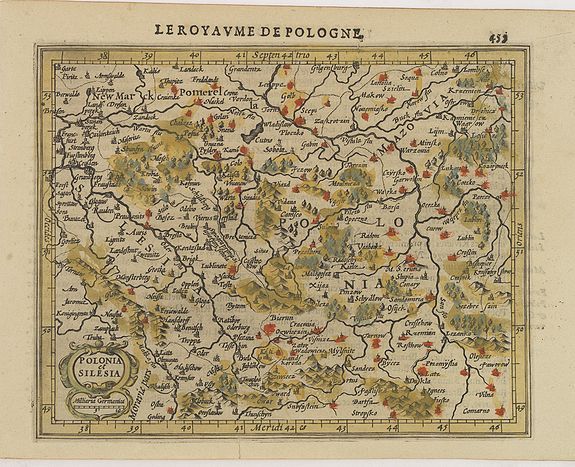 MERCATOR, G. / HONDIUS, J., Polonia et Silesia., antique map, old maps