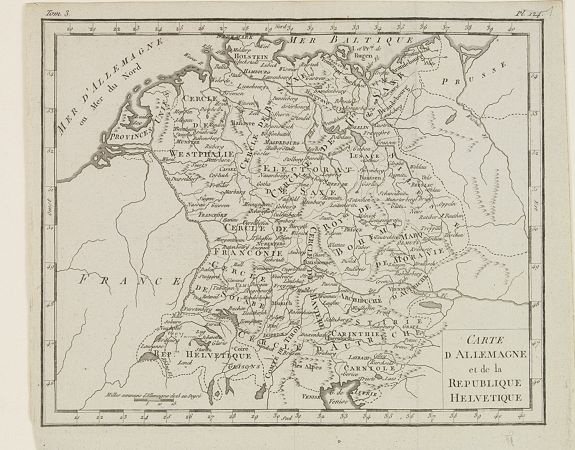 Old map by DELAPORTE - Carte d'Allemagne et de la Republique Helvetique.