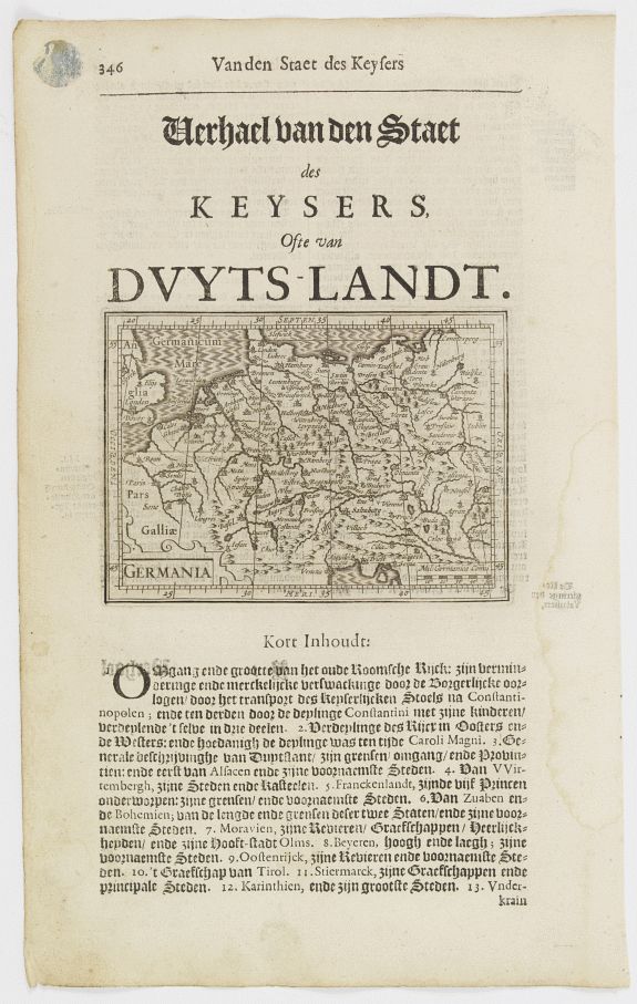 Old map by DE CLERCK - Germania.