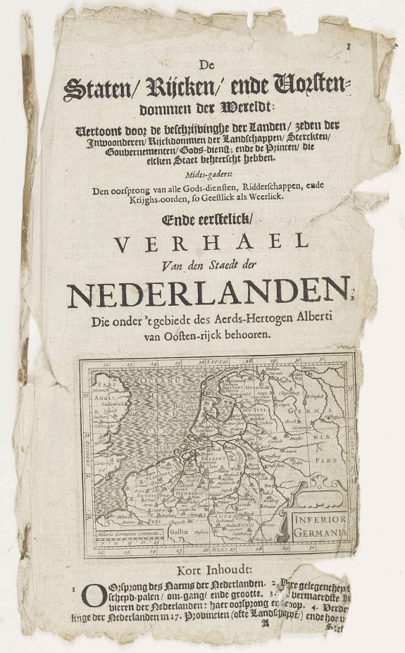 Old map by HONDIUS - Inferior Germania.