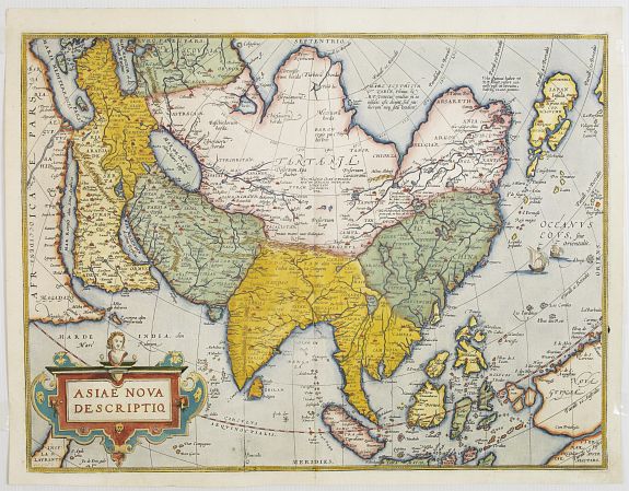 ORTELIUS, A.,  Asiae nova descriptio., antique map, old maps