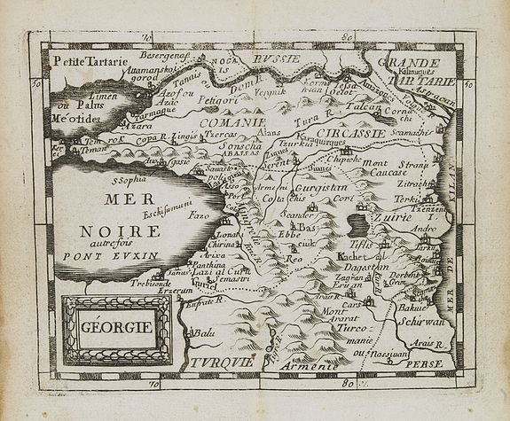 DU VAL, P., G�orgie., antique map, old maps