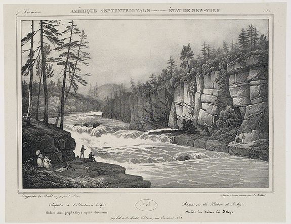 Old map by MILBERT - Bridge on the Hudson River near Luzerne. . . N°25. Pl. 1.