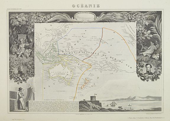 Old map by LEVASSEUR - Océanie.
