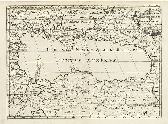 SANSON, N. / HALMA,  De Zwartezee, eertyts Pontus Euxinus . . ., antique map, old maps
