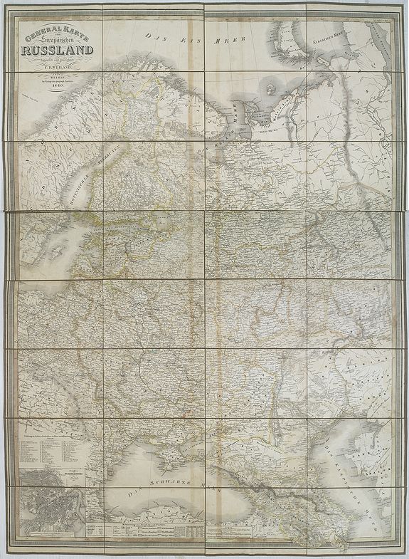 Old map by WEILAND - General karte vom europaischen Russland.