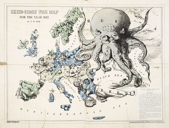 Fred, Rose / Bacon & Co. - Serio-Comic War Map For The Year 1877