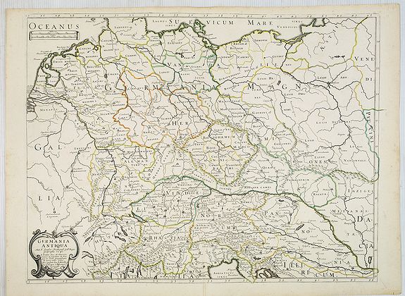 Old map by SANSON - Germania antiqua. . .