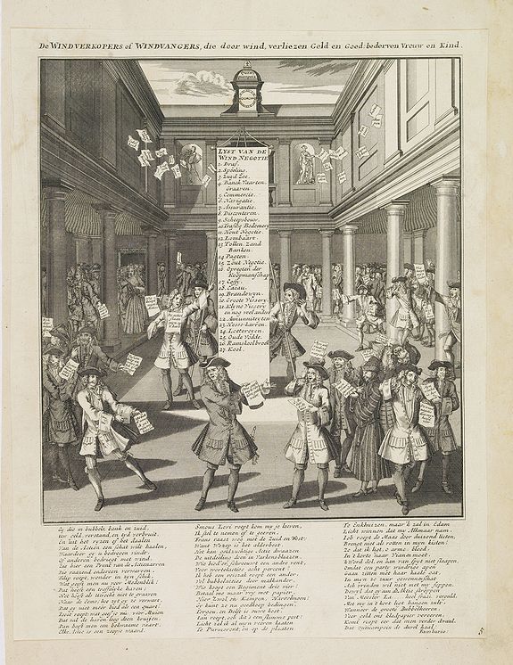 Old map by ANONYMOUS - De windverkopers of Windvangers, die door wind, verliezen Geld. . .