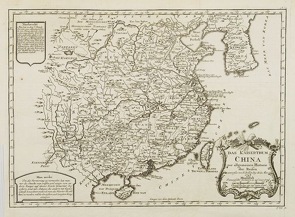 Old map by BELLIN - Das Kaiserthum China zur allgemeinen Historie der Reisen - entworfen von N. Bellin Ing. de la Mar. 1748.
