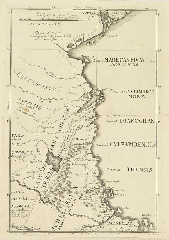 VON BUSCH, C.,  [Astrakan to Parskylan], antique map, old maps