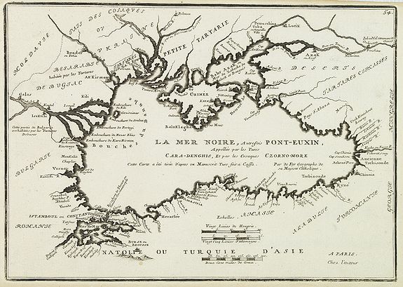 DE FER, N.,  [No title] La mer noire, autrefois Pont-Euxin. . ., antique map, old maps