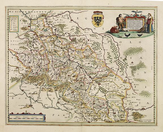 HONDIUS, H., Silesiae Ducatus Accurata et vera delineatio. . ., antique map, old maps
