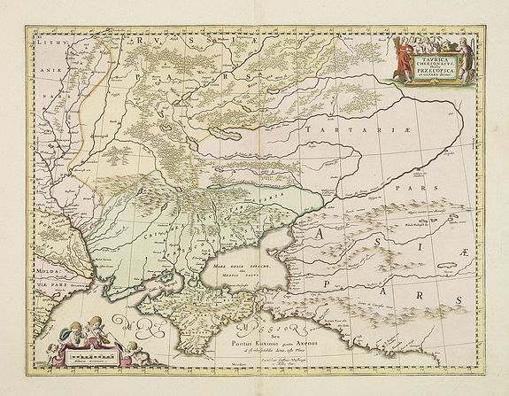 JANSONIUS VAN WAESBERGHE, J. / PITT, M. / SWART, S,  Taurica Chersonesus, Hodie Przecopsca, at Gazara dicitur., antique map, old maps