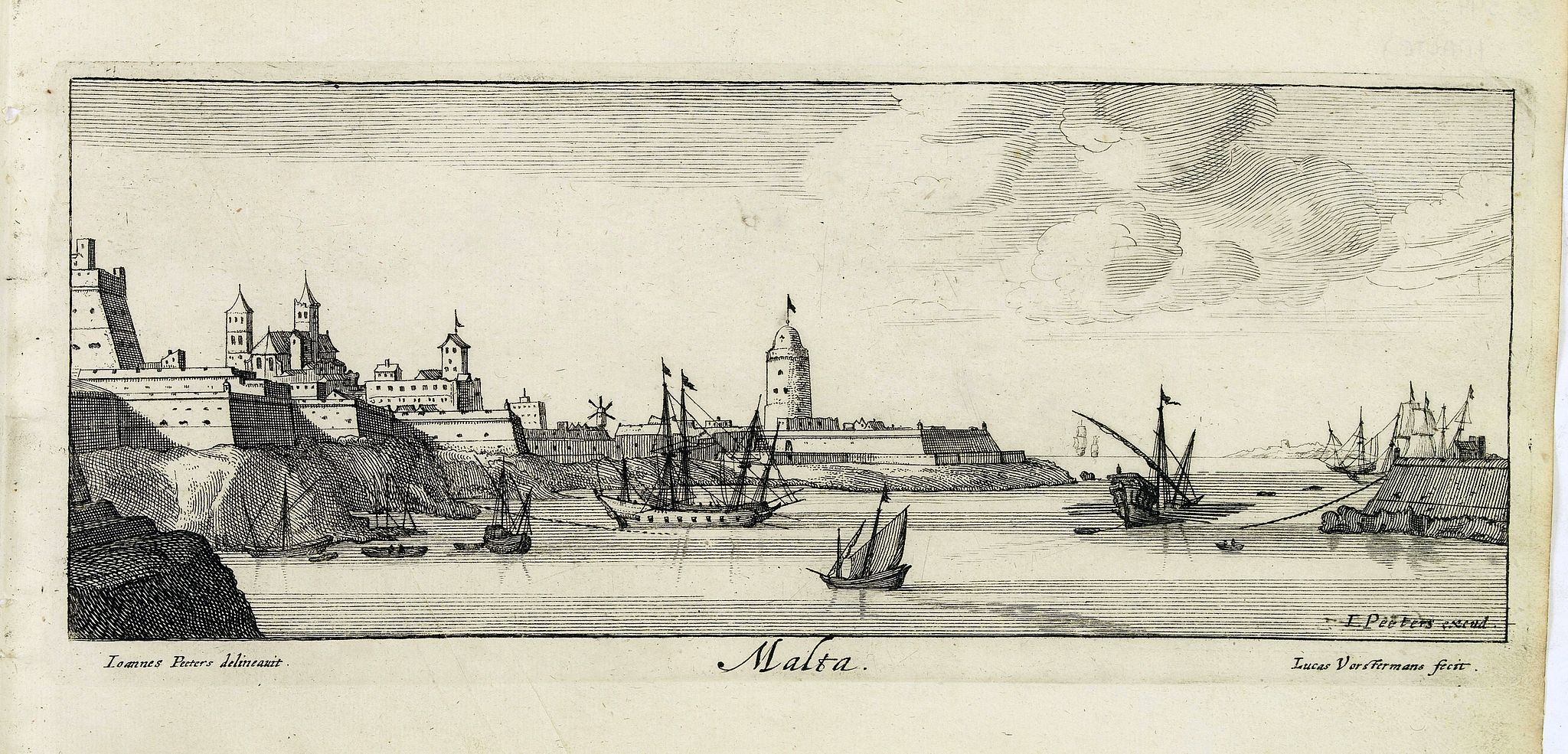 PEETERS, J. / VOSTERMANS II, L., Malta., antique map, old maps