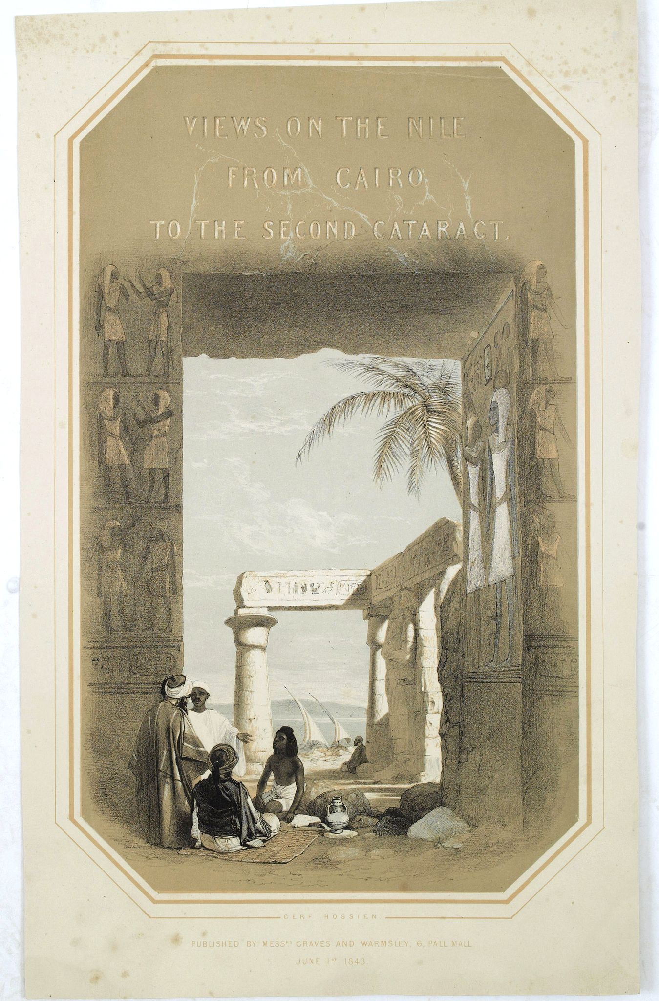 Old map by JONES - (Title page) Views on the Nile from Cairo to the second cataract.