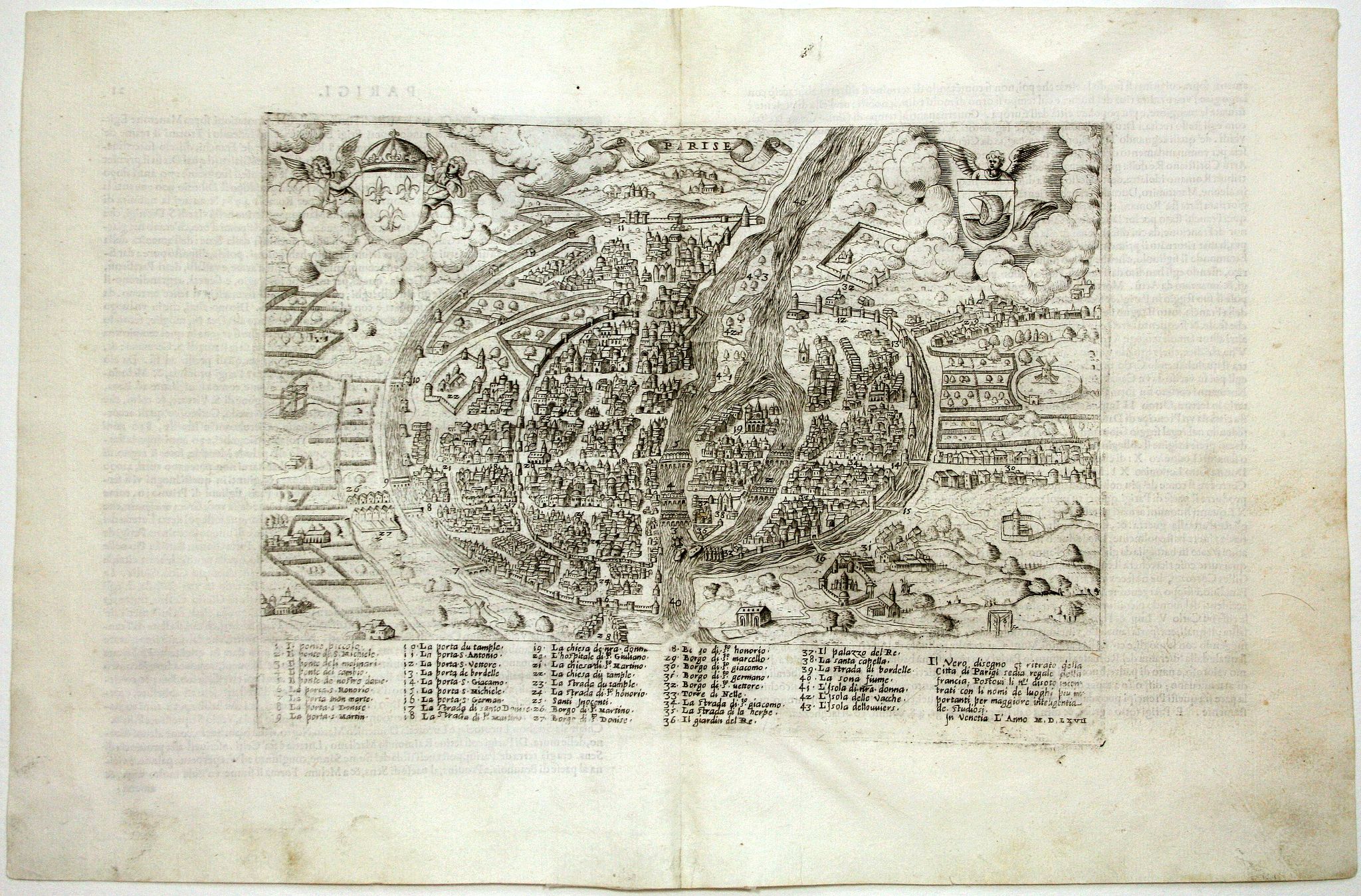 FORLANI, P. / BALLINO, G., Parisi., antique map, old maps