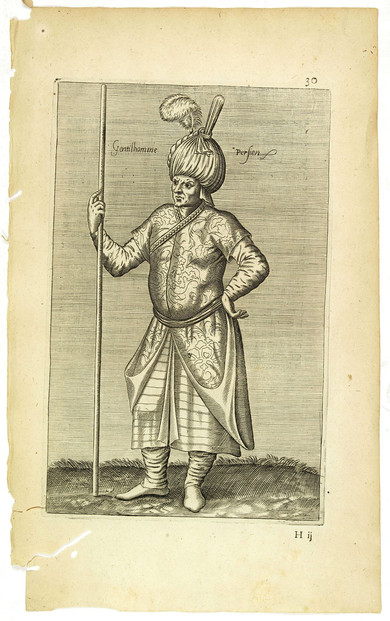 Old map by NICOLAS DE NICOLAY - Gentilhomme Persien. (30)