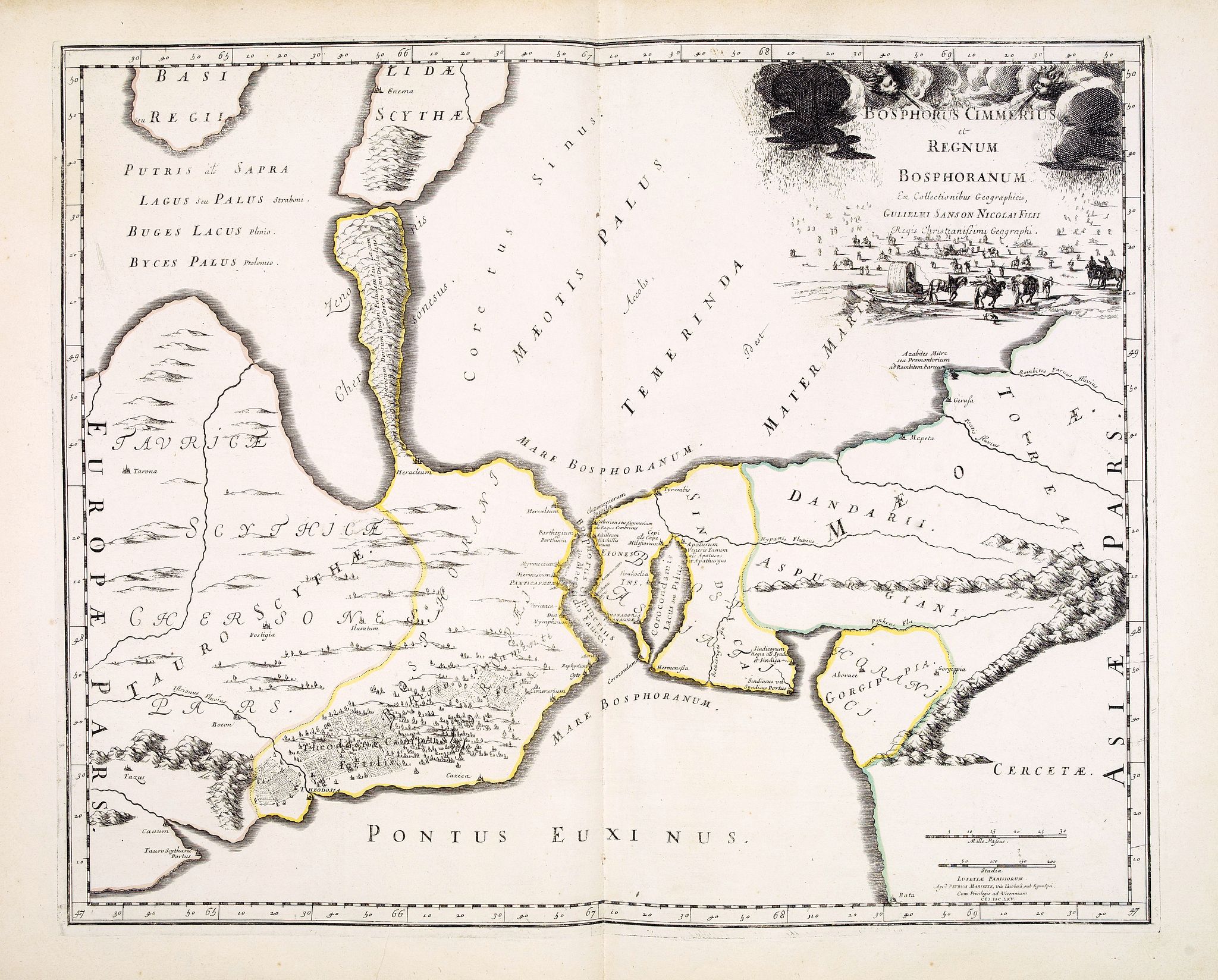 SANSON, N. / MARIETTE, P.,  Bosphorus Cimmerius et regnum bosphoranum / ex collectionibus. . ., antique map, old maps