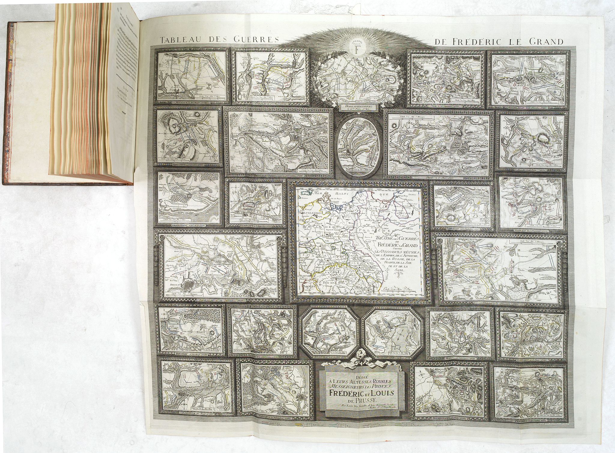 Old map by MULLER - Tableau des guerres de Frédéric le Grand: ou plans figurés de vingt-six batailles rangées, ou combats essentiels donnés dans les trois guerres de Silésie. . .
