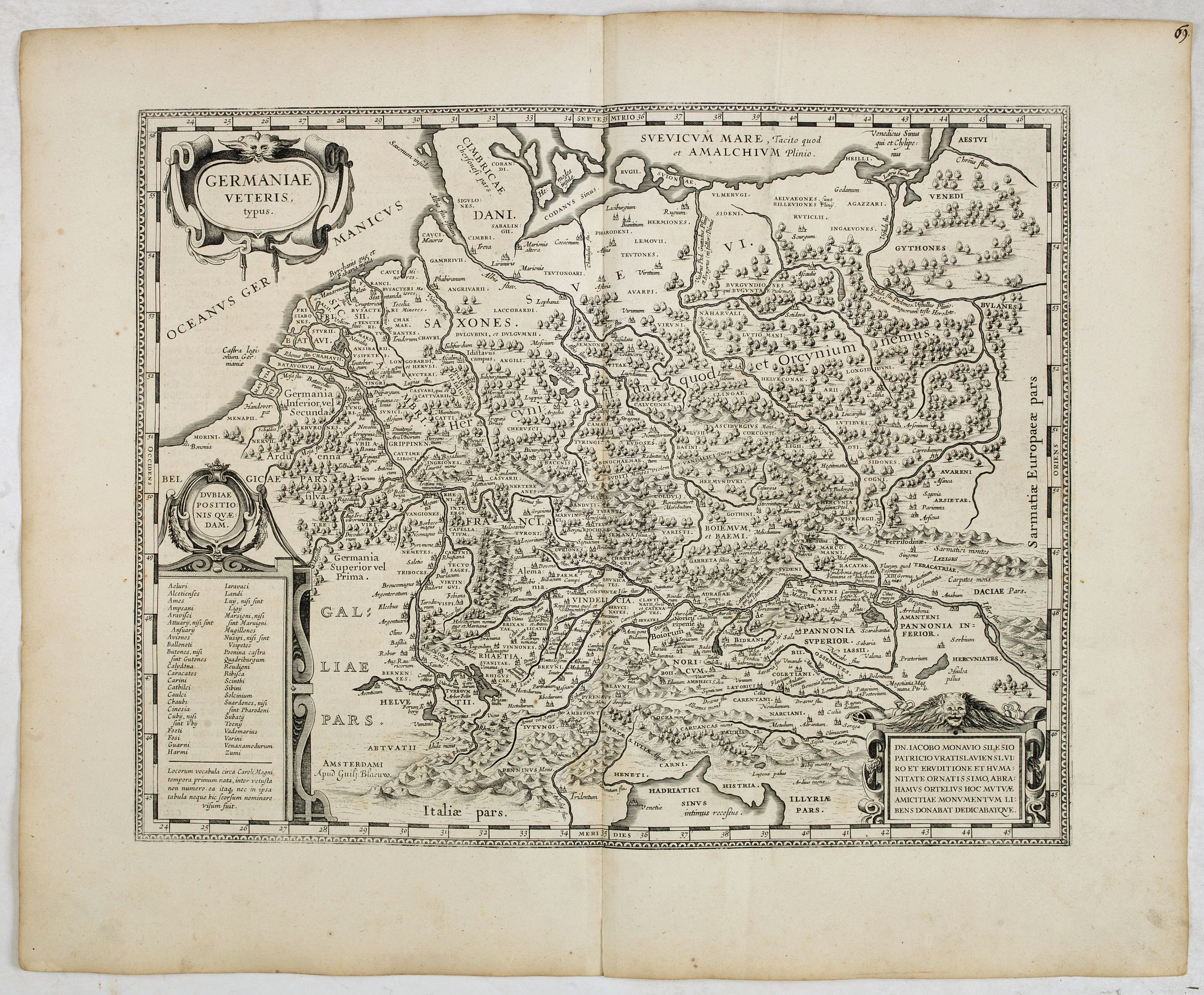 Old map by BLAEU - Germaniae veteris typus.