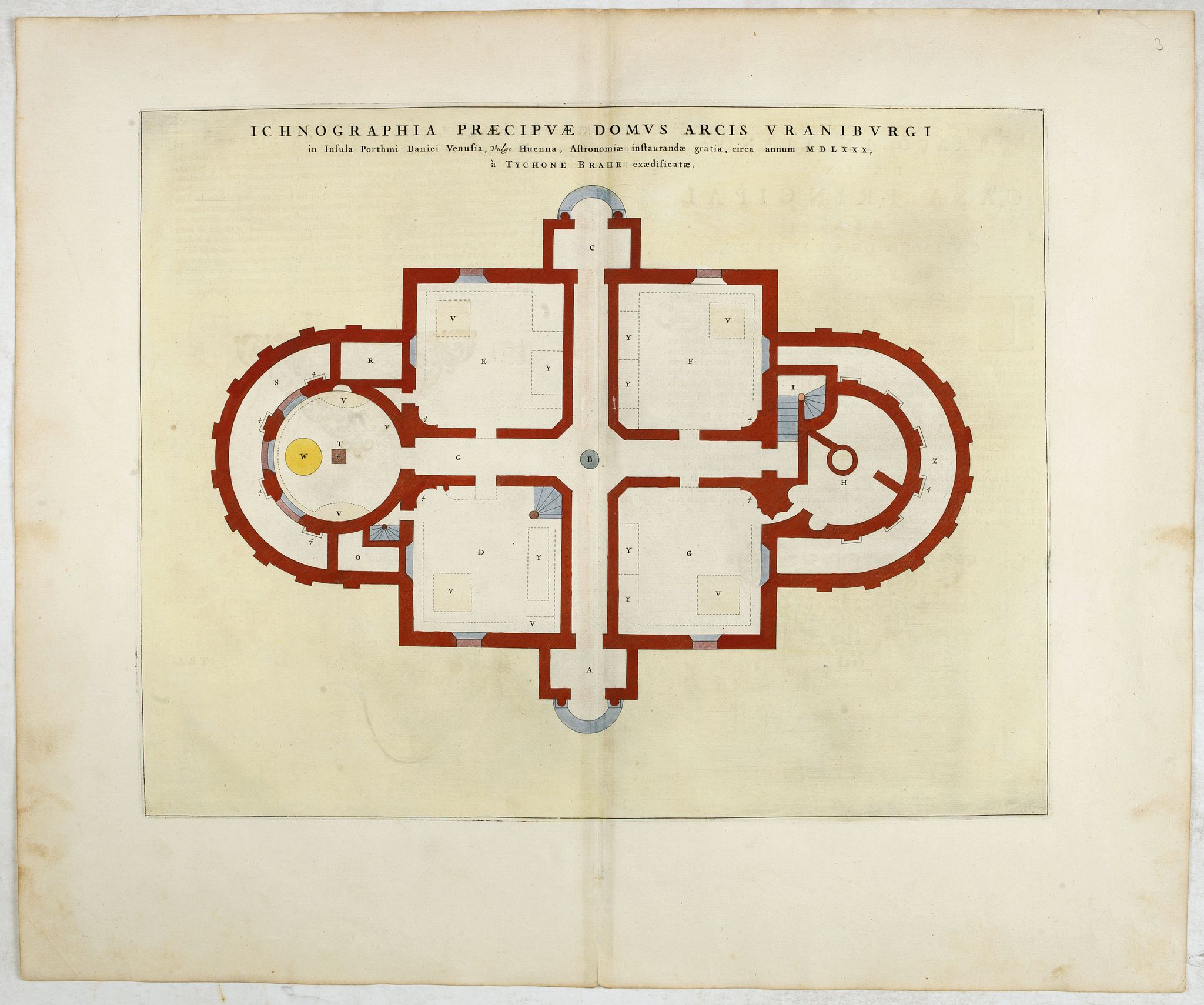 Old map by BLAEU - Ichnographia praecipue domus
