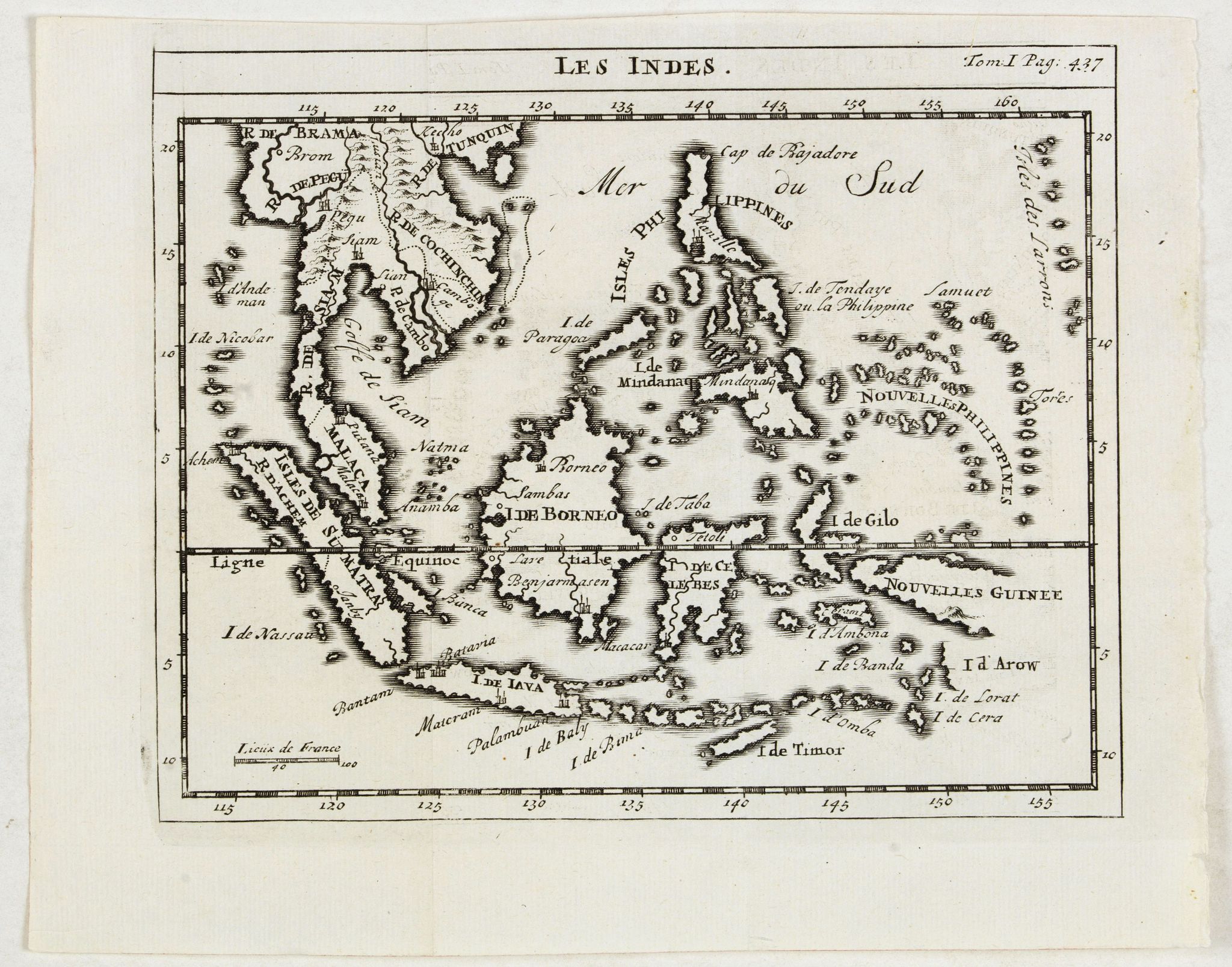 Old map by DELISLE - Les Indes.