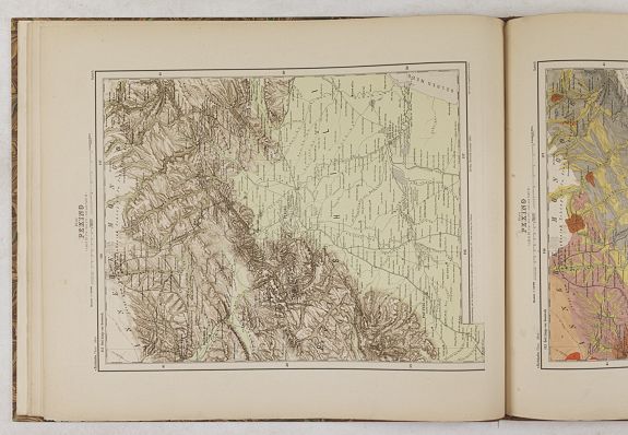 Old map by VON RICHTHOFEN -(Ortographische und geologische Karten. Erste Abtheilung: Das nördliche China.)
