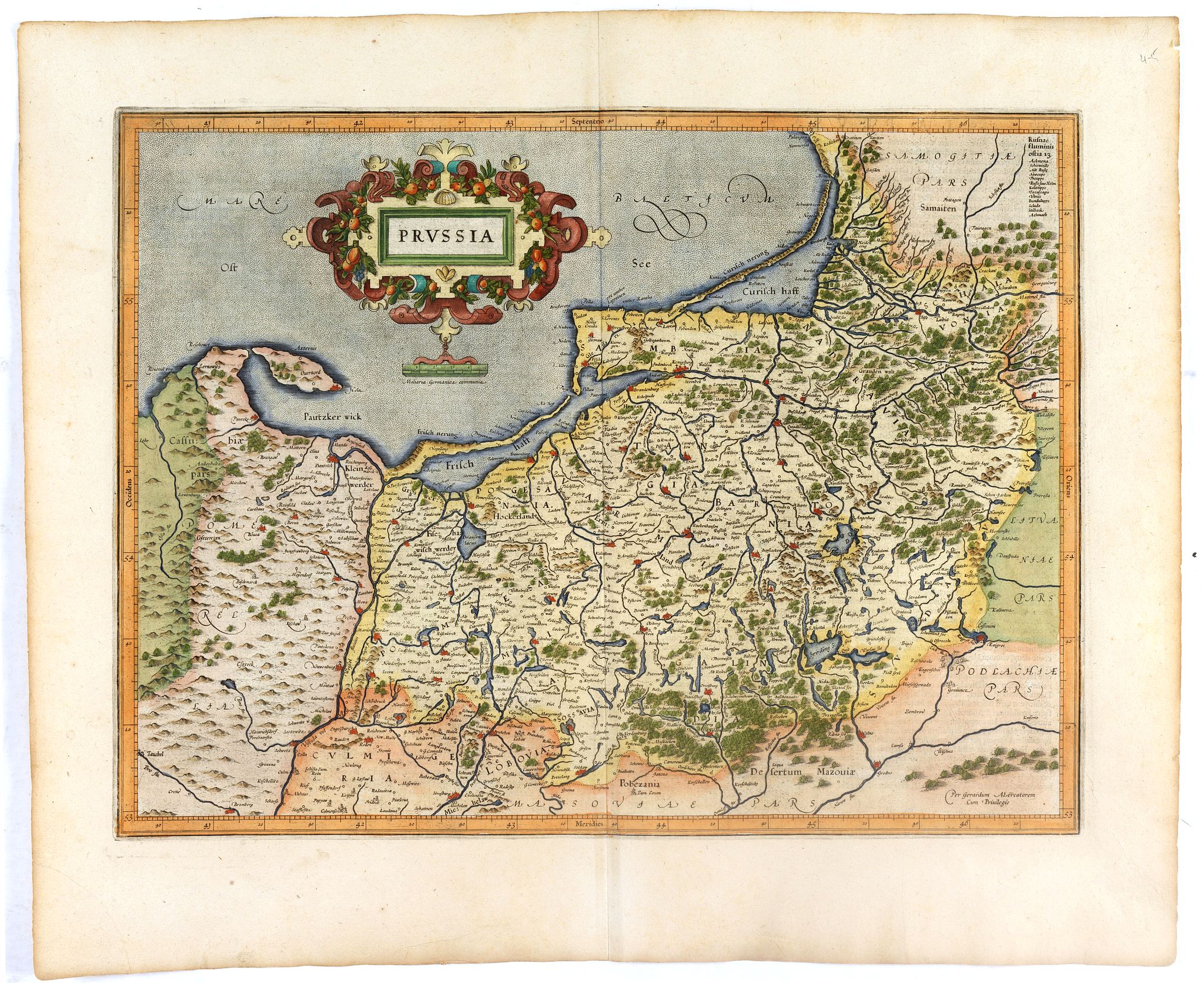 MERCATOR, G. / HONDIUS, J., Prussia ., antique map, old maps
