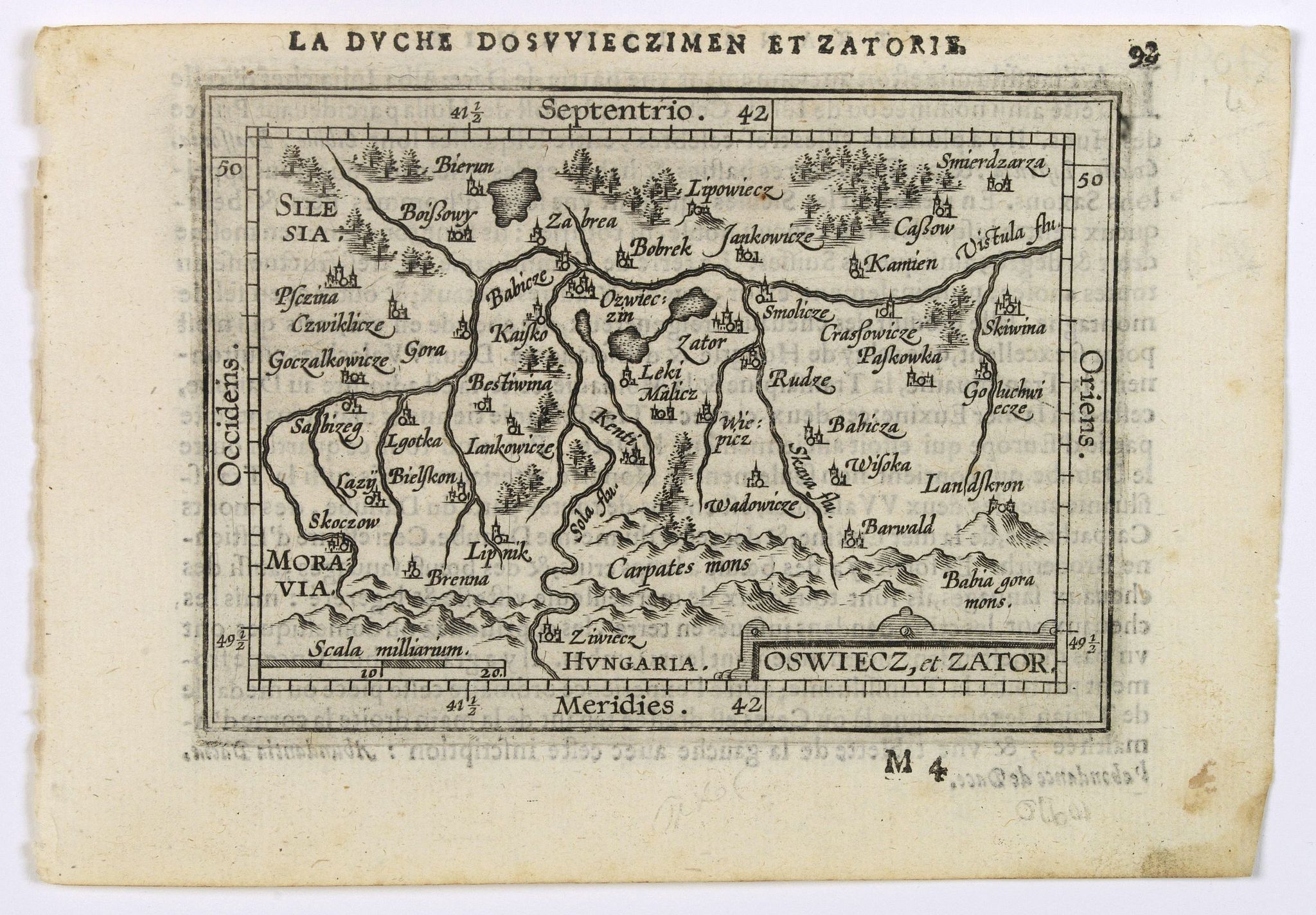 ORTELIUS, A, Oswiecz et Zantor., antique map, old maps