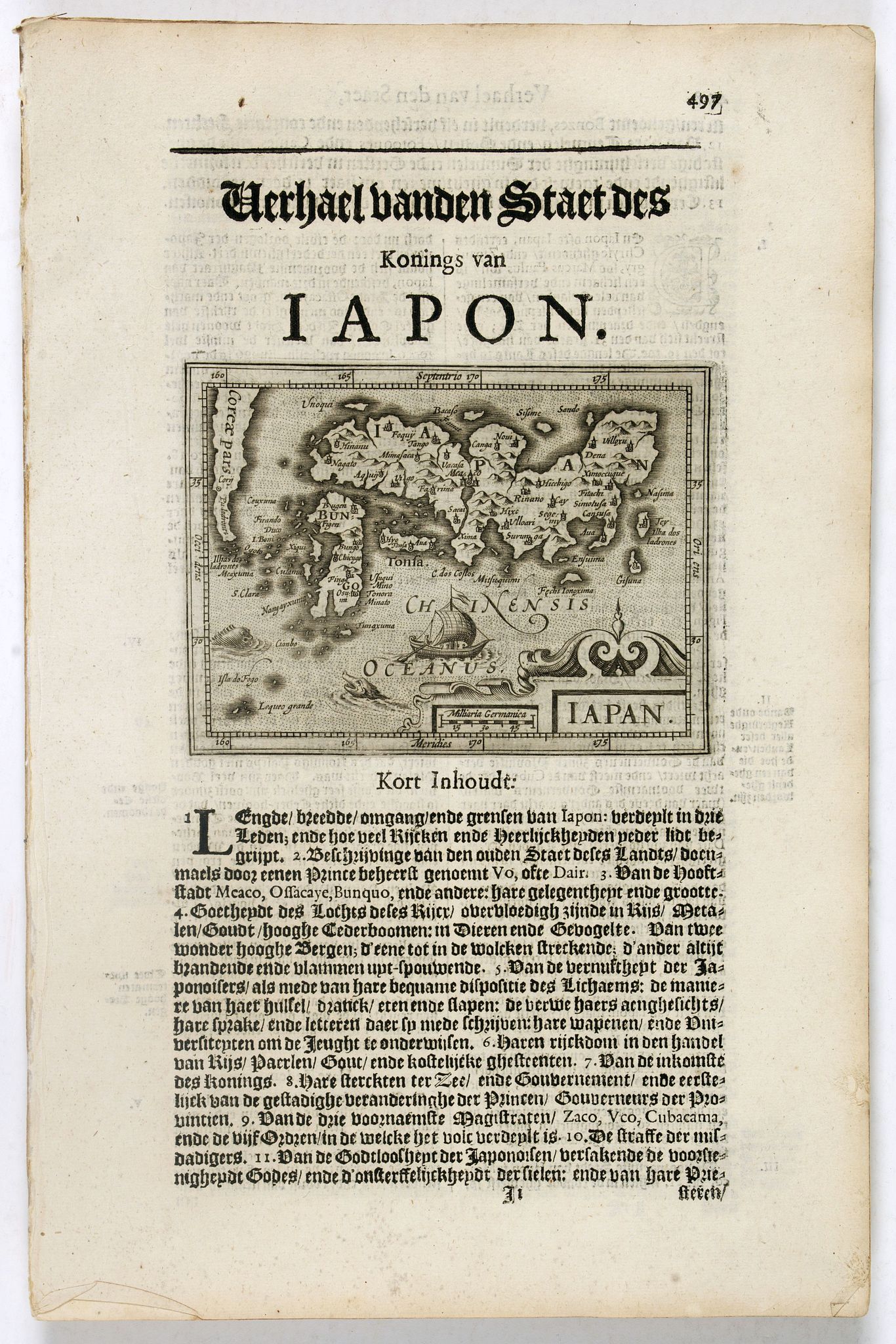 DE CLERCK, N., Iapan., antique map, old maps