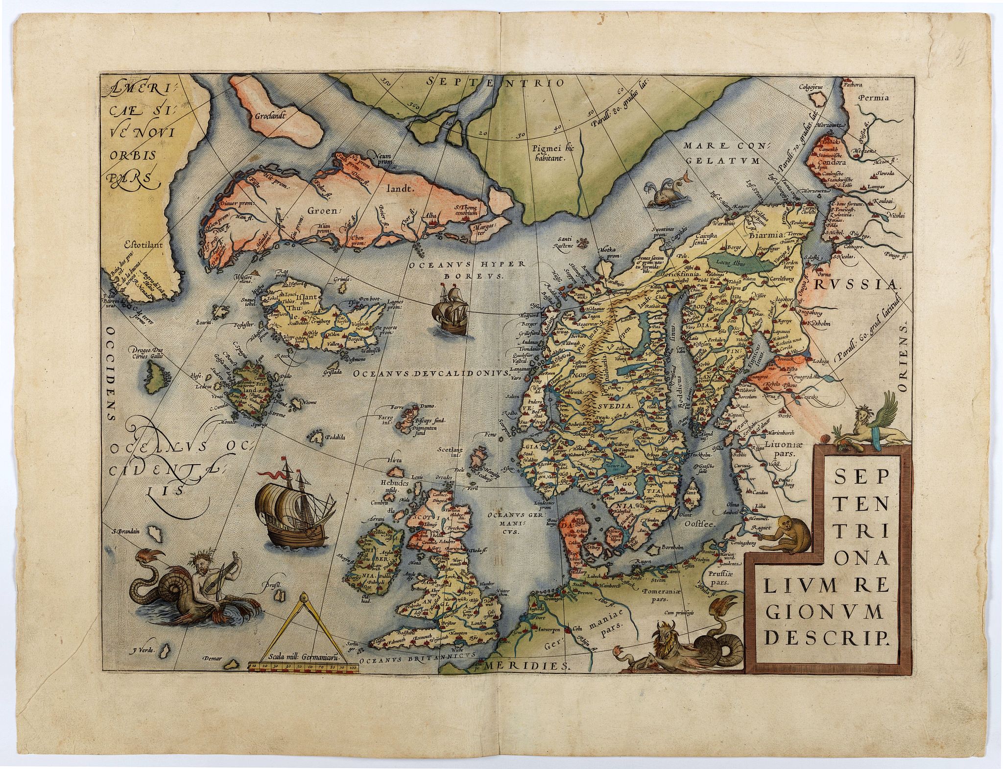 Old map by ORTELIUS - Septentrionalium Regionum Descrip.