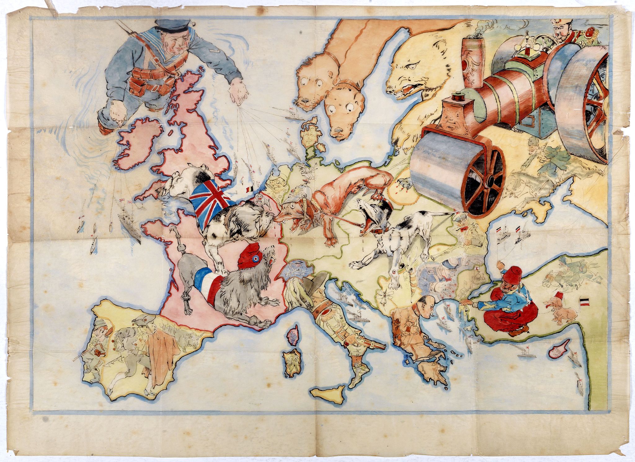 Old map by BACON - (Design for Hark ! Hark ! The dogs do bark.)